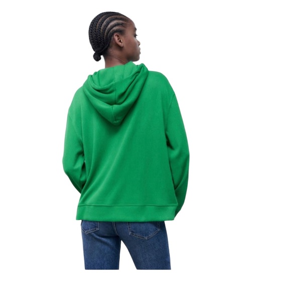 ZARA Kelly Green Soft Hoodie - New - Picture 5 of 9